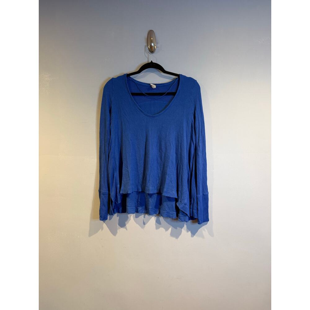 We The Free by Free People Waffle Knit Long Sleeve Top